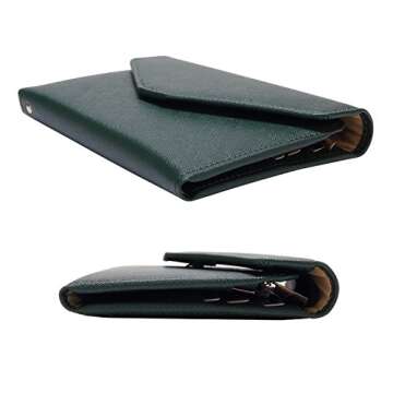 ZOPPEN Mulit-purpose Rfid Blocking Travel Passport Wallet (Ver.4) Trifold Document Organizer Holder, 16 Dark Olives