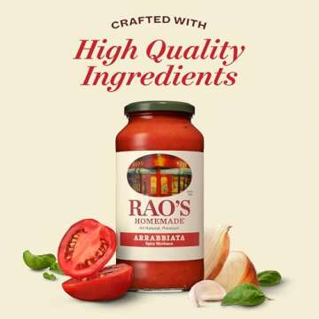 Rao's Homemade Arrabbiata Sauce - Premium Quality 24 oz, Spicy Italian Tomato Sauce