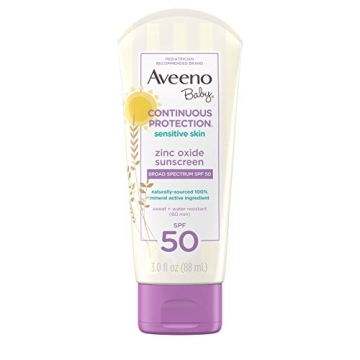 Aveeno Baby Continuous Protection Zinc Oxide Mineral Sunscreen Lotion for Sensitive Skin
