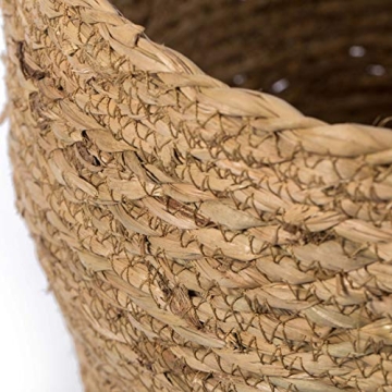 Stylish Wicker Storage Basket with Braided Handles