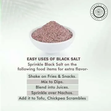 Pride Of India - Himalayan Black Rock Salt - Fine Grind, 2.2 Pound (1 Kg) - Kala Namak - Contains 84+ Minerals - Perfect for Cooking, Tofu Scrambles, Table, Kitchen, Restaurant, & Bathing Use