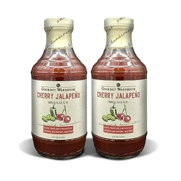 Gourmet Warehouse Cherry Jalapeno BBQ Sauce, Premium Barbecue Sauces Handcrafted In Small Batches Gl...