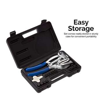 Neiko 02612A Hand Held Power Punch and Sheet Metal Hole Punch Kit, Cr-V 3/32" x 9/32"