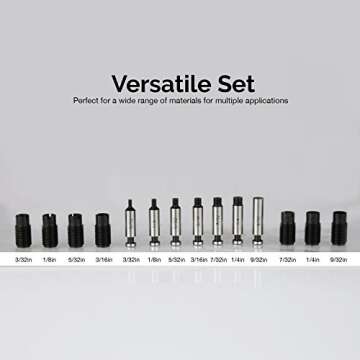 Neiko 02612A Hand Held Power Punch and Sheet Metal Hole Punch Kit, Cr-V 3/32" x 9/32"