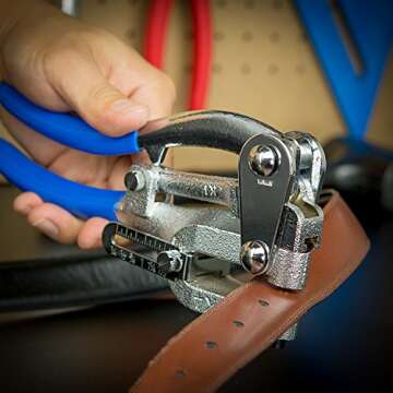 Neiko 02612A Hand Held Power Punch and Sheet Metal Hole Punch Kit, Cr-V 3/32" x 9/32"