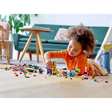 LEGO Bricks and Animals 11011 Classic Creative Toy (1,500 Pieces) — Brick-Built 10 Amazing Animal Figures — Family Christmas Holiday Bundle for Kids Ages 4 and up — BROAGE Drawstring Bag