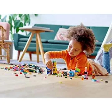 LEGO Bricks and Animals 11011 Classic Creative Toy (1,500 Pieces) — Brick-Built 10 Amazing Animal Figures — Family Christmas Holiday Bundle for Kids Ages 4 and up — BROAGE Drawstring Bag