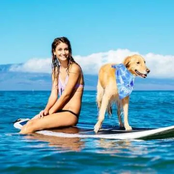 Xuniea 8 Pcs Nautical Dog Bandana Summer Puppy Bandanas Dog Ocean Triangle Scarf Adjustable Washable Pet Bibs Birthday Party Gifts