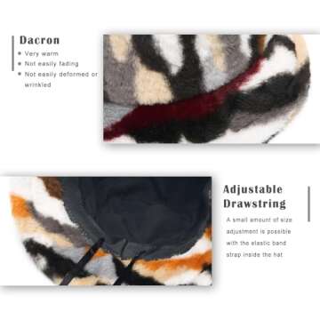 CATMICOO Fuzzy Bucket Hat for Women Furry Faux Fur Hat Warm Soft Fluffy Winter Hats