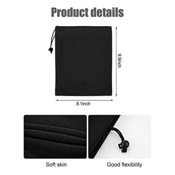 4 Pieces Kids Snood Winter Neck Warmers Fleece Gaiter Windproof Cuellos Cover (Coffee, Black, Light Grey, Army Green)