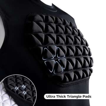 Legendfit Youth Baseball Chest Protector Padded Compression Shirt Support Softball Football Heart St...