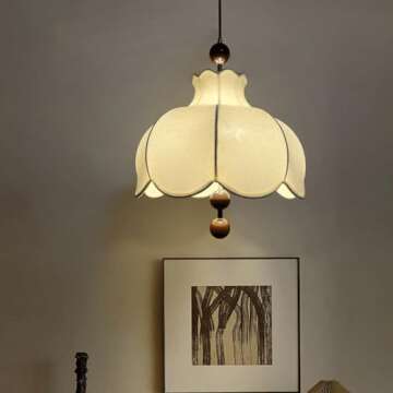 PEYNIR Vintage Fabric Pendant Light for Elegant Living Spaces