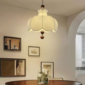 PEYNIR Vintage Fabric Pendant Light for Elegant Living Spaces