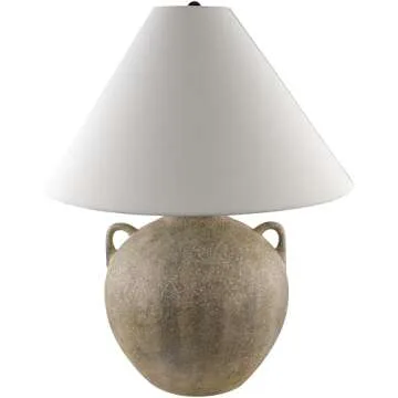 Mark&Day Table Lamps, Laurence Traditional Gray/White Bedside Table Lamp for Nightstand Bedroom, Liv...