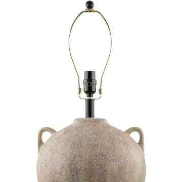 Mark&Day Table Lamps, Laurence Traditional Gray/White Bedside Table Lamp for Nightstand Bedroom, Living Room or Office (24" H x 20" W x 20" D)