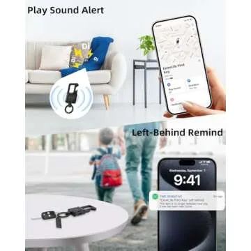 Keychain, Works with Apple Find My, Heavy Duty Keychain Bottle Opener, Carabiner Car Key Chains with Gps Tracker, Key Finder, Bluetooth Tracker for Luggage, Kids, Bags and More, Rechargeable, Black