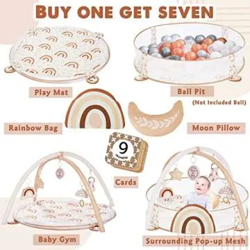 Crisschirs 6-in-1 Large Baby Gym & Ball Pit for Infants