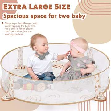 Crisschirs 6-in-1 Large Baby Gym & Ball Pit for Infants