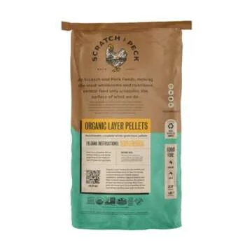Scratch and Peck Whole Grain Layer Pellets Chicken and Duck Feed - Corn-Free and Soy-Free - 16% Prot...