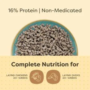 Scratch and Peck Whole Grain Layer Pellets Chicken and Duck Feed - Corn-Free and Soy-Free - 16% Protein, Certified Organic and Non-GMO Project Verified Chicken Food - 25 lbs Bag