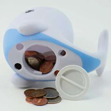 Alpen Glow Products Narwhal Coin Bank (Coin Holder) (Narwhal Shaped Piggy Bank) (Plastic Narwhal for Storing Money, Coins, Miz)(1 Narwhal per Pack)