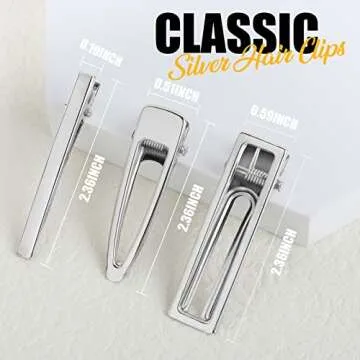 LEOBRO 50 PCS Metal Hair Clips for Women, DIY Crafts