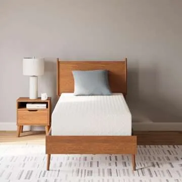 Signature Design by Ashley Twin Size Chime 12 Inch Medium Firm Memory Foam Mattress with Green Tea & Charcoal Gel for Pressure Relief