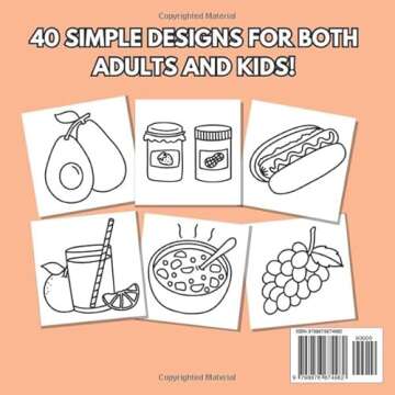 Food & Snacks Coloring Book: Bold & Easy Designs for Adults and Kids (Bold & Easy Coloring Books)