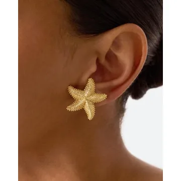 Starfish Earrings - 14k Gold Plated, Hypoallergenic, Stylish Jewelry