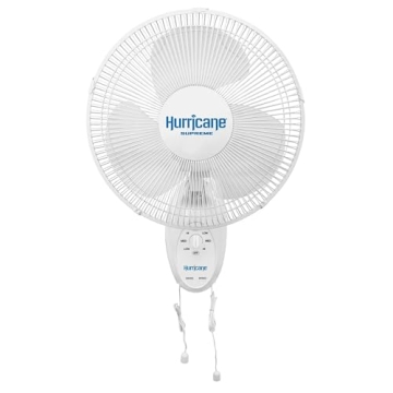Hurricane Supreme 12" Oscillating Wall Mount Fan: The Space-Saving Solution for Optimal Airflow