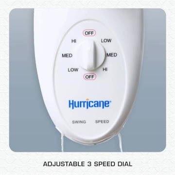 Hurricane Supreme 12" Oscillating Wall Mount Fan for Maximum Comfort