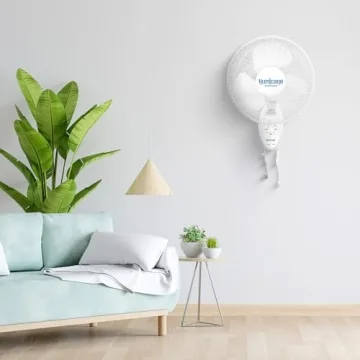 Hurricane Supreme 12" Oscillating Wall Mount Fan for Maximum Comfort