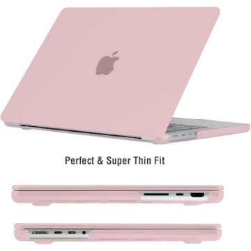 EooCoo Case Compatible with MacBook Pro 14 inch 2025 2024-2021 M4 M3 M2 M1 Pro Max Chip, Hard Shell Cases with Keyboard Cover, Screen Protector - Pink