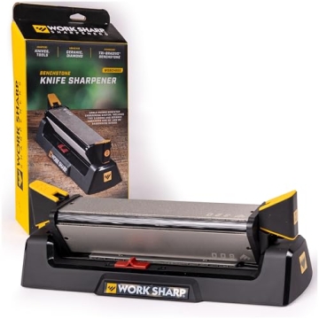 Work Sharp Benchstone Knife Sharpener 3 Sided Efficiently Sharpens Blades