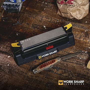 Work Sharp Benchstone Knife Sharpener 3 Sided Efficiently Sharpens Blades
