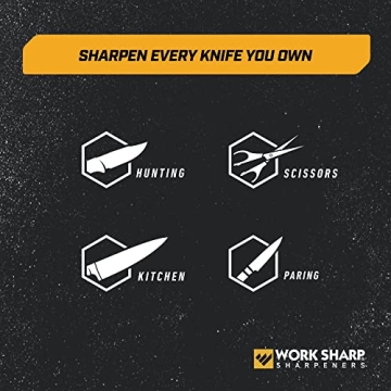 Work Sharp Benchstone Knife Sharpener 3 Sided Efficiently Sharpens Blades