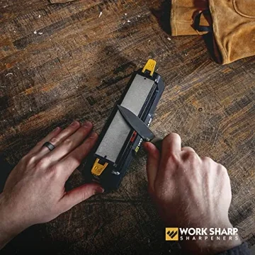 Work Sharp Benchstone Knife Sharpener 3 Sided Efficiently Sharpens Blades