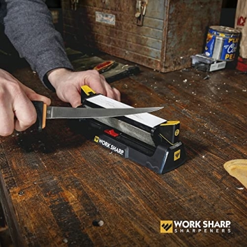 Work Sharp Benchstone Knife Sharpener 3 Sided Efficiently Sharpens Blades