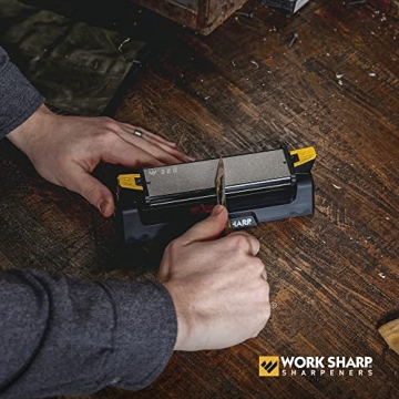 Work Sharp Benchstone Knife Sharpener 3 Sided Efficiently Sharpens Blades
