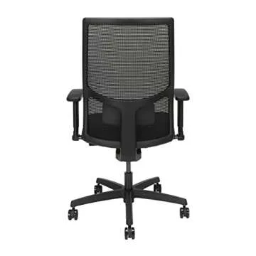 HON Office Desk Chair Ignition 2.0 - Ergonomic Desk Chair, Home Office Chairs, Adjustable Lumbar & Armrests, Seat-Slide, Back Support, Cushion, Swivel Wheels, Black