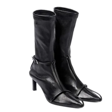 Goolita Stylish Leather Ankle Boots for Women