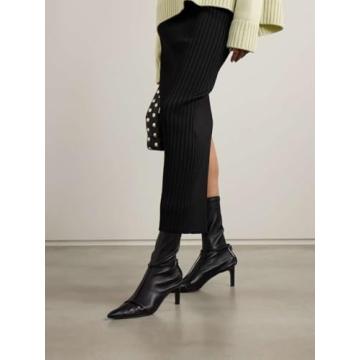 Goolita Stylish Leather Ankle Boots for Women