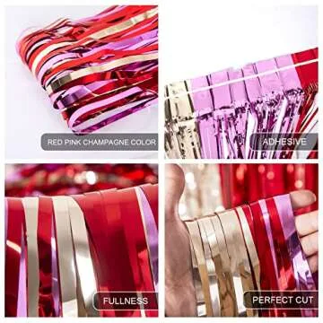 Stunning Foil Fringe Curtains for Valentine’s Day Events