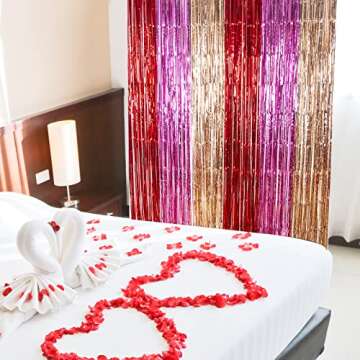 Stunning Foil Fringe Curtains for Valentine’s Day Events