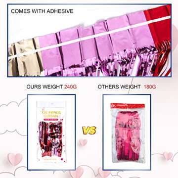 Stunning Foil Fringe Curtains for Valentine’s Day Events