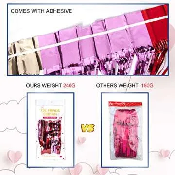 Stunning Foil Fringe Curtains for Valentine’s Day Events