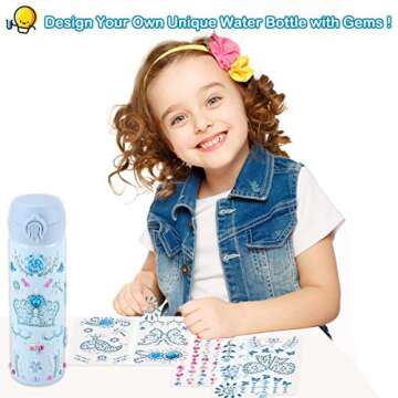 Pakoo Gifts for Girls, Decorate Your Water Bottle with Tons of Rhinestone Glitter Gem Stickers - DIY...