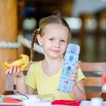 Pakoo Gifts for Girls, Decorate Your Water Bottle with Tons of Rhinestone Glitter Gem Stickers - DIY Craft Kit for Girls Age 5 6 7 8 9 10 11 12 - 17 OZ BPA Free Stainless Steel Insulated Kids Mugs