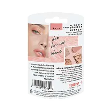 Real Techniques Cruelty Free Miracle Finish Sponge (Pack of 1) for a Natural Look, Ideal for Cream, ...