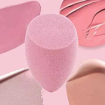 Real Techniques Cruelty Free Miracle Finish Sponge (Pack of 1) for a Natural Look, Ideal for Cream, Pressed Powder, & Liquid Blush, Latex Free (Packaging May Vary)